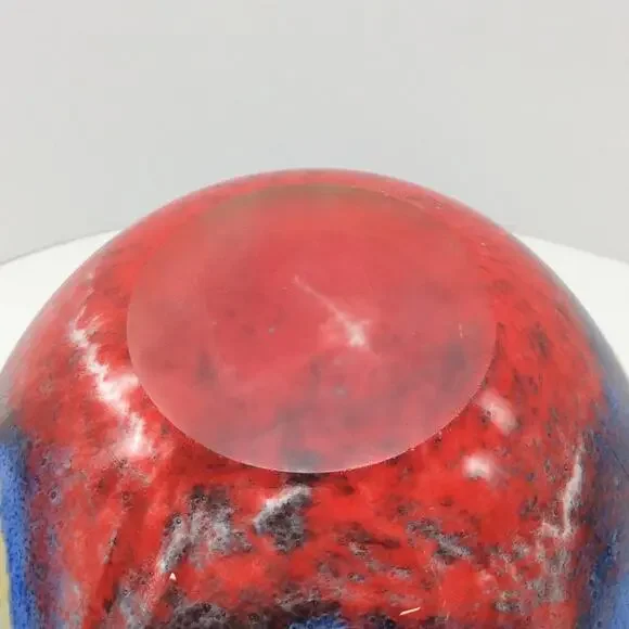 Handcrafted Multi-colored Swirl Glass Vase 10in tall - Picture 5 of 6